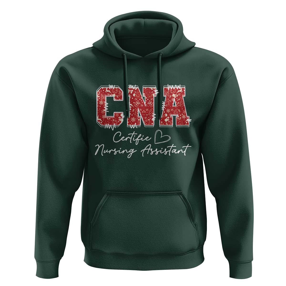 CNA Christmas Hoodie Certified Nursing Assistant Gift - Wonder Print Shop