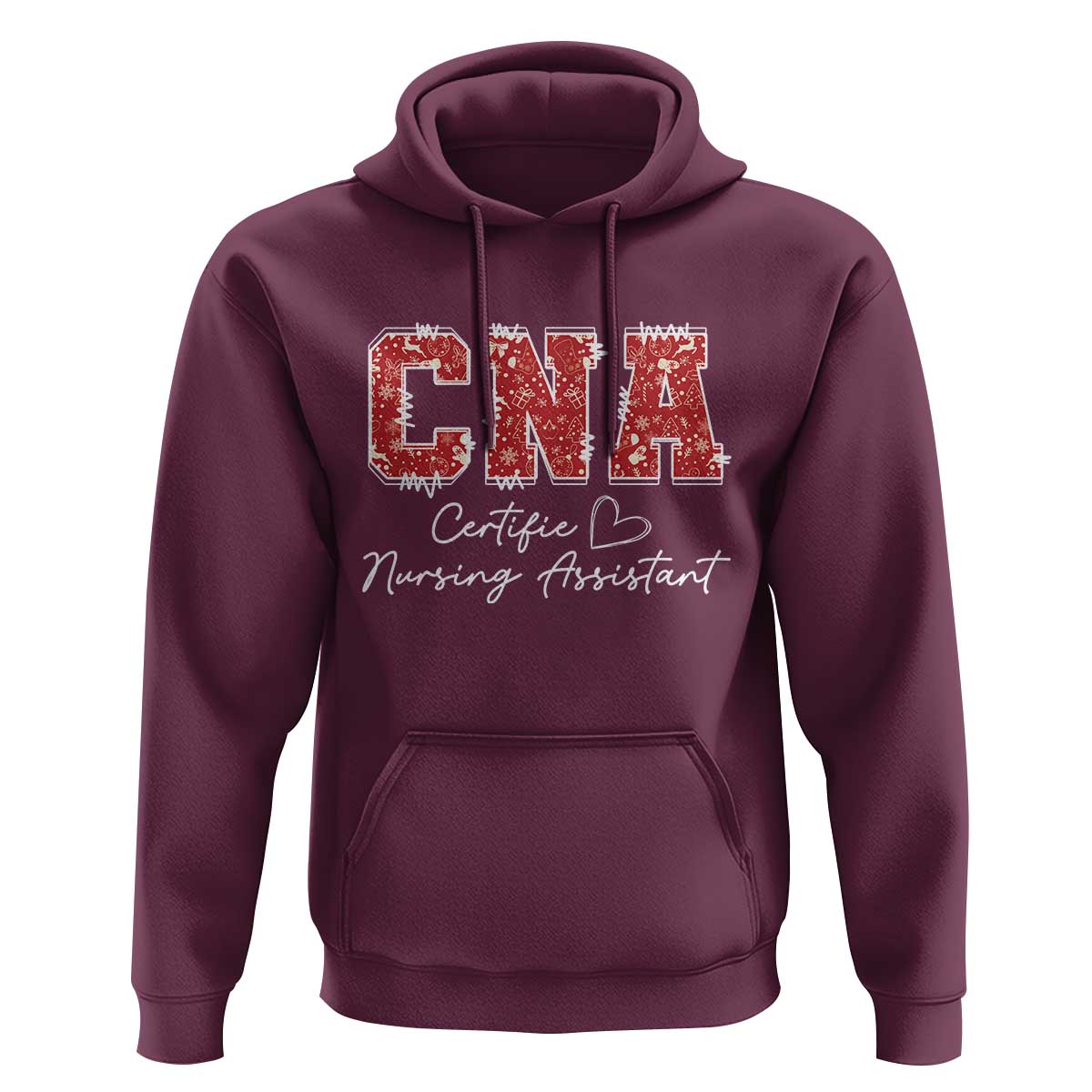 CNA Christmas Hoodie Certified Nursing Assistant Gift - Wonder Print Shop