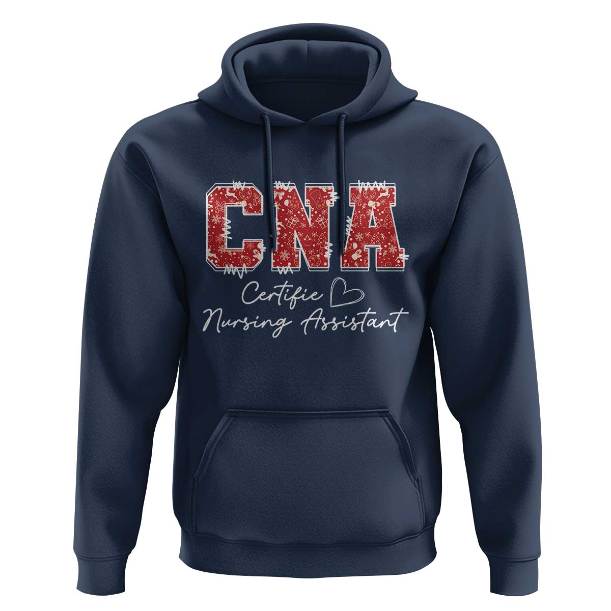 CNA Christmas Hoodie Certified Nursing Assistant Gift - Wonder Print Shop