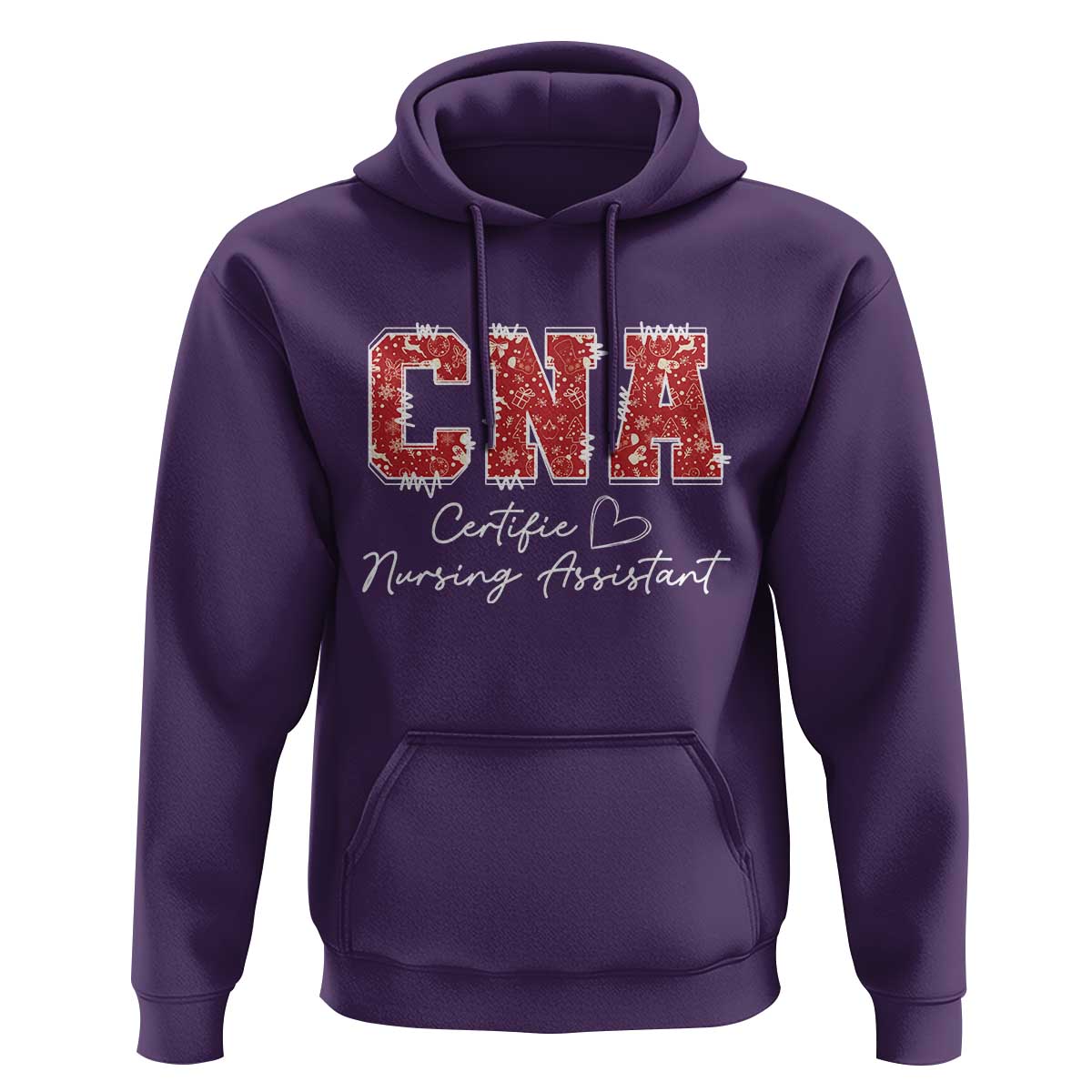 CNA Christmas Hoodie Certified Nursing Assistant Gift - Wonder Print Shop
