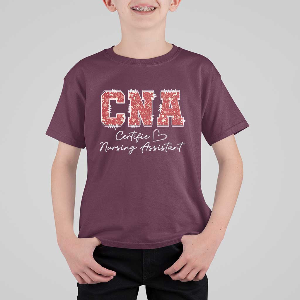 CNA Christmas T Shirt For Kid Certified Nursing Assistant Gift - Wonder Print Shop