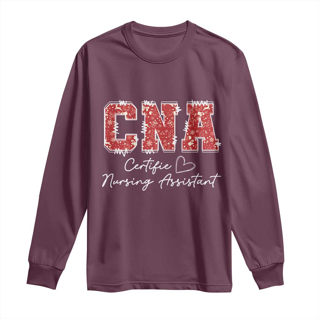CNA Christmas Long Sleeve Shirt Certified Nursing Assistant Gift - Wonder Print Shop