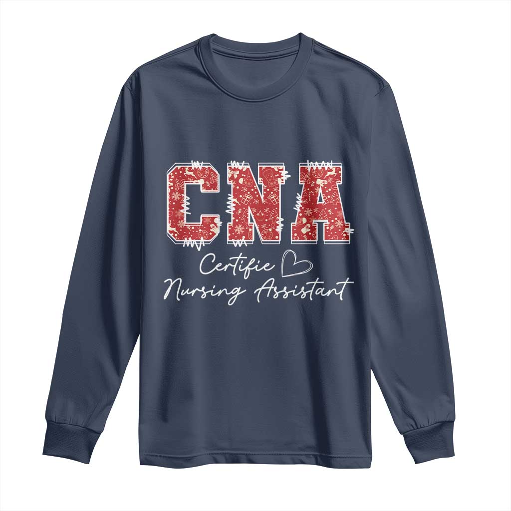 CNA Christmas Long Sleeve Shirt Certified Nursing Assistant Gift - Wonder Print Shop