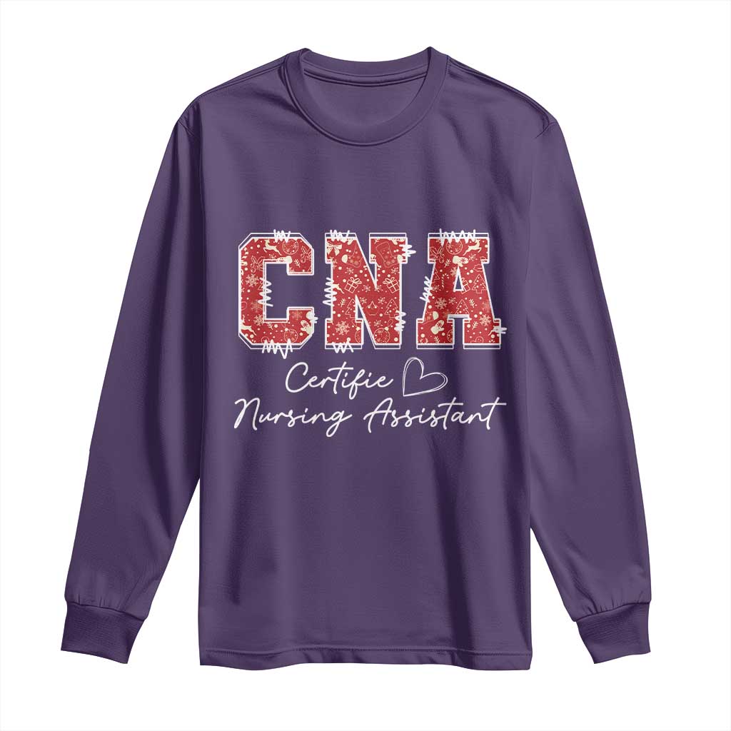 CNA Christmas Long Sleeve Shirt Certified Nursing Assistant Gift - Wonder Print Shop
