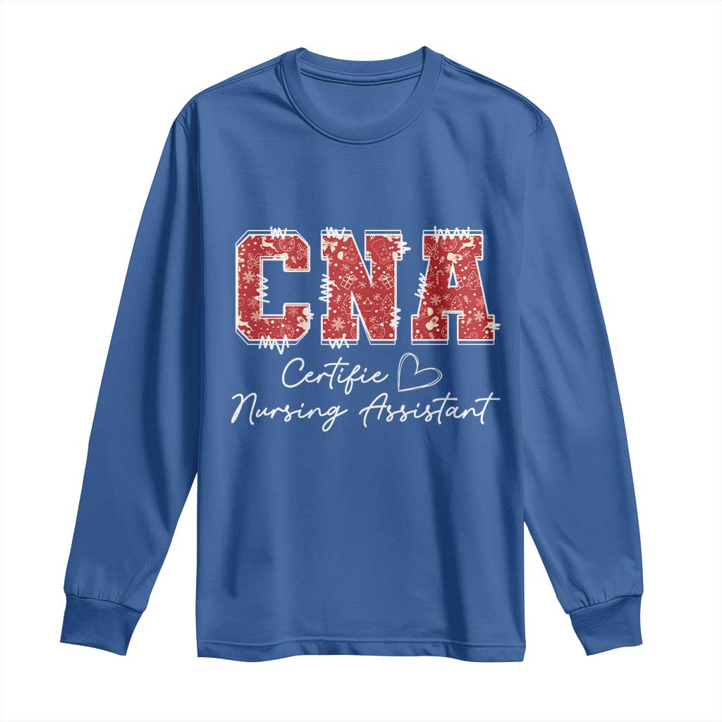 CNA Christmas Long Sleeve Shirt Certified Nursing Assistant Gift - Wonder Print Shop