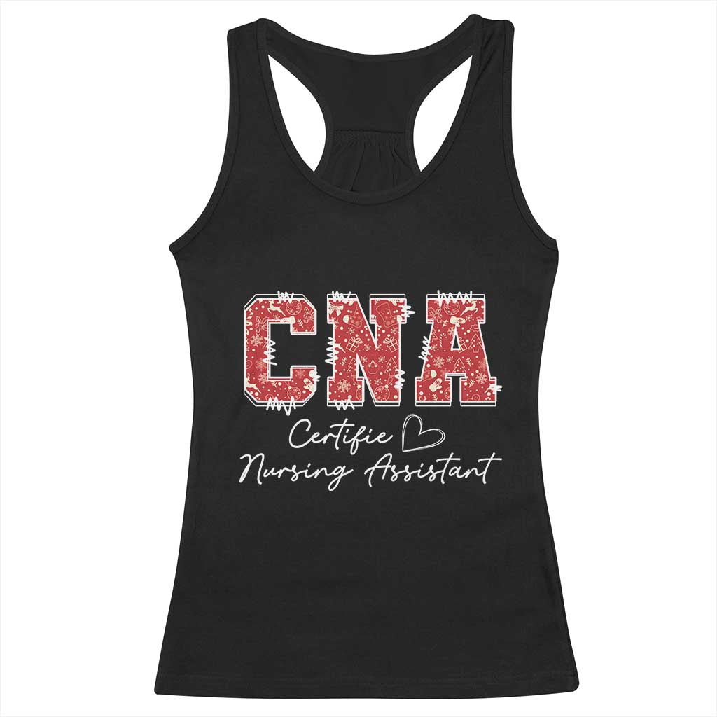 CNA Christmas Racerback Tank Top Certified Nursing Assistant Gift - Wonder Print Shop