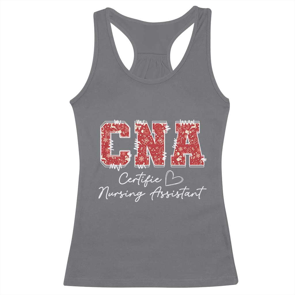 CNA Christmas Racerback Tank Top Certified Nursing Assistant Gift - Wonder Print Shop
