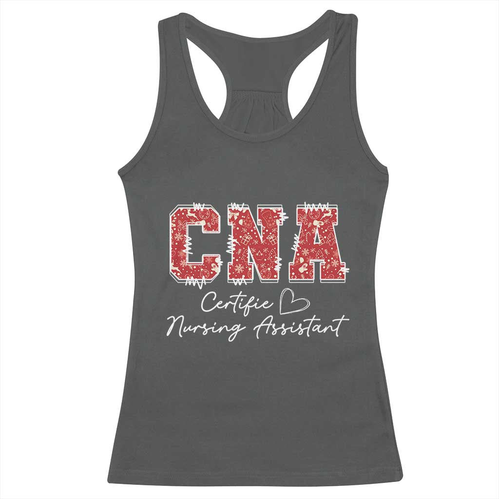 CNA Christmas Racerback Tank Top Certified Nursing Assistant Gift - Wonder Print Shop