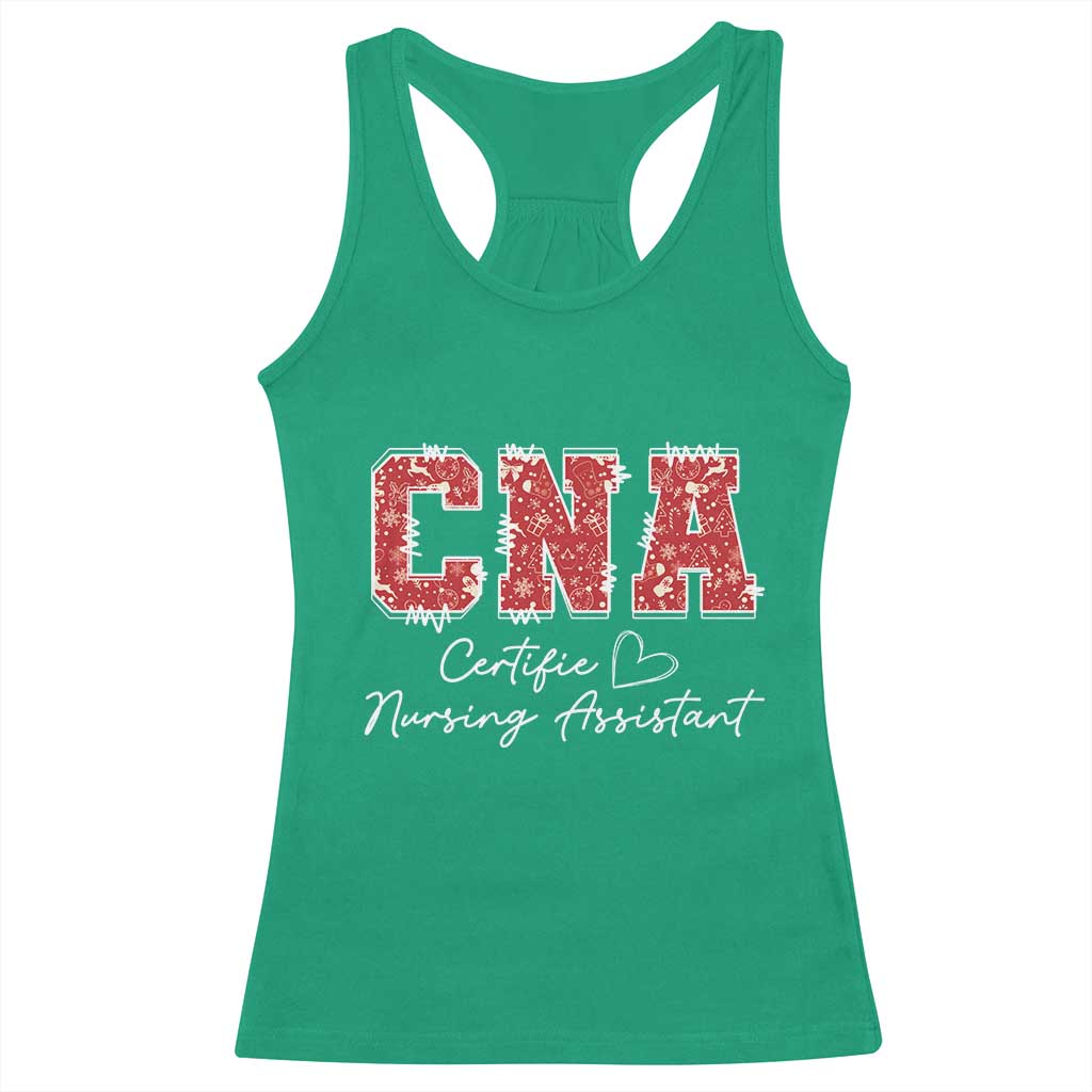 CNA Christmas Racerback Tank Top Certified Nursing Assistant Gift - Wonder Print Shop