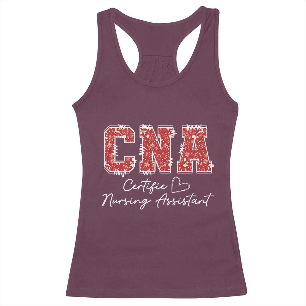 CNA Christmas Racerback Tank Top Certified Nursing Assistant Gift - Wonder Print Shop