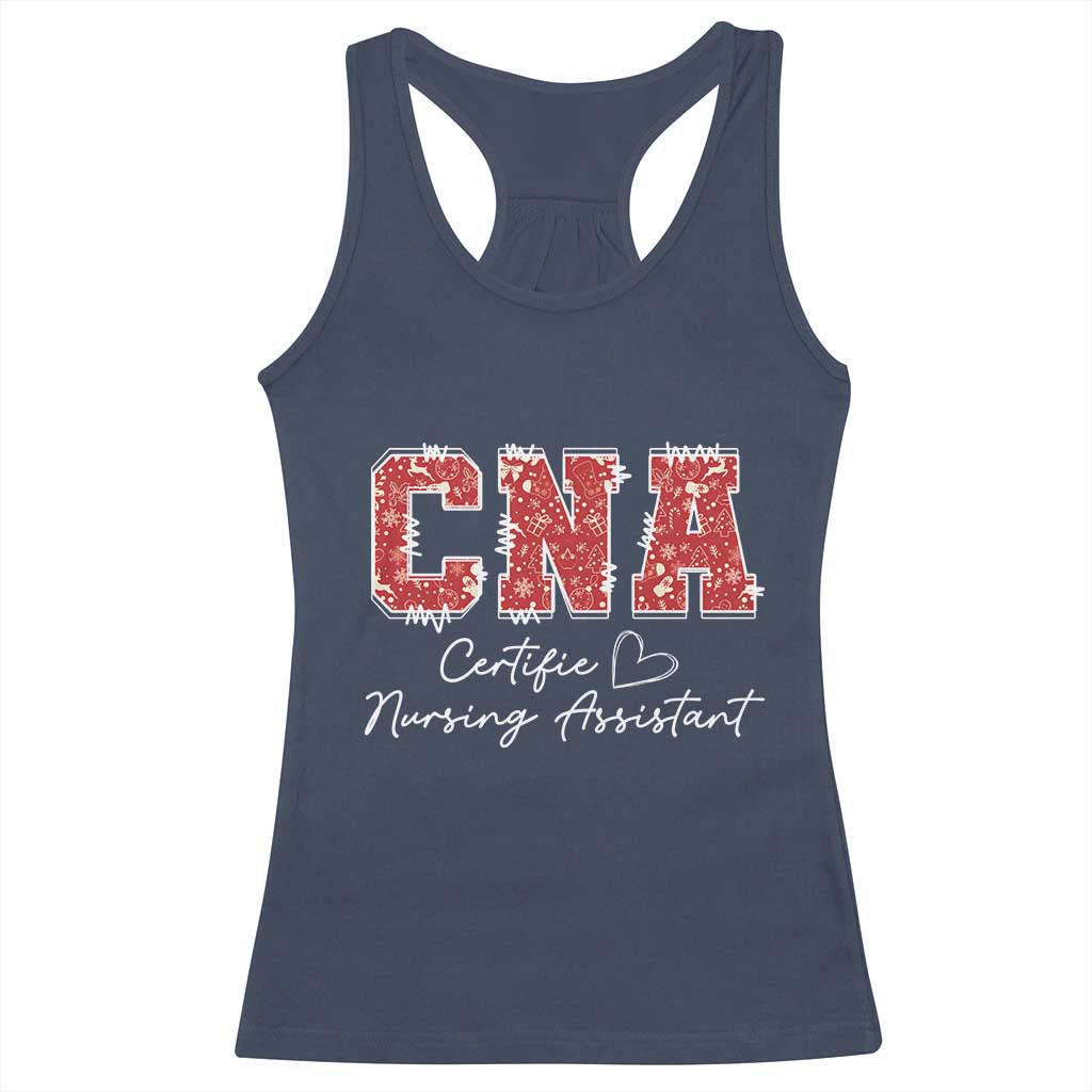 CNA Christmas Racerback Tank Top Certified Nursing Assistant Gift - Wonder Print Shop
