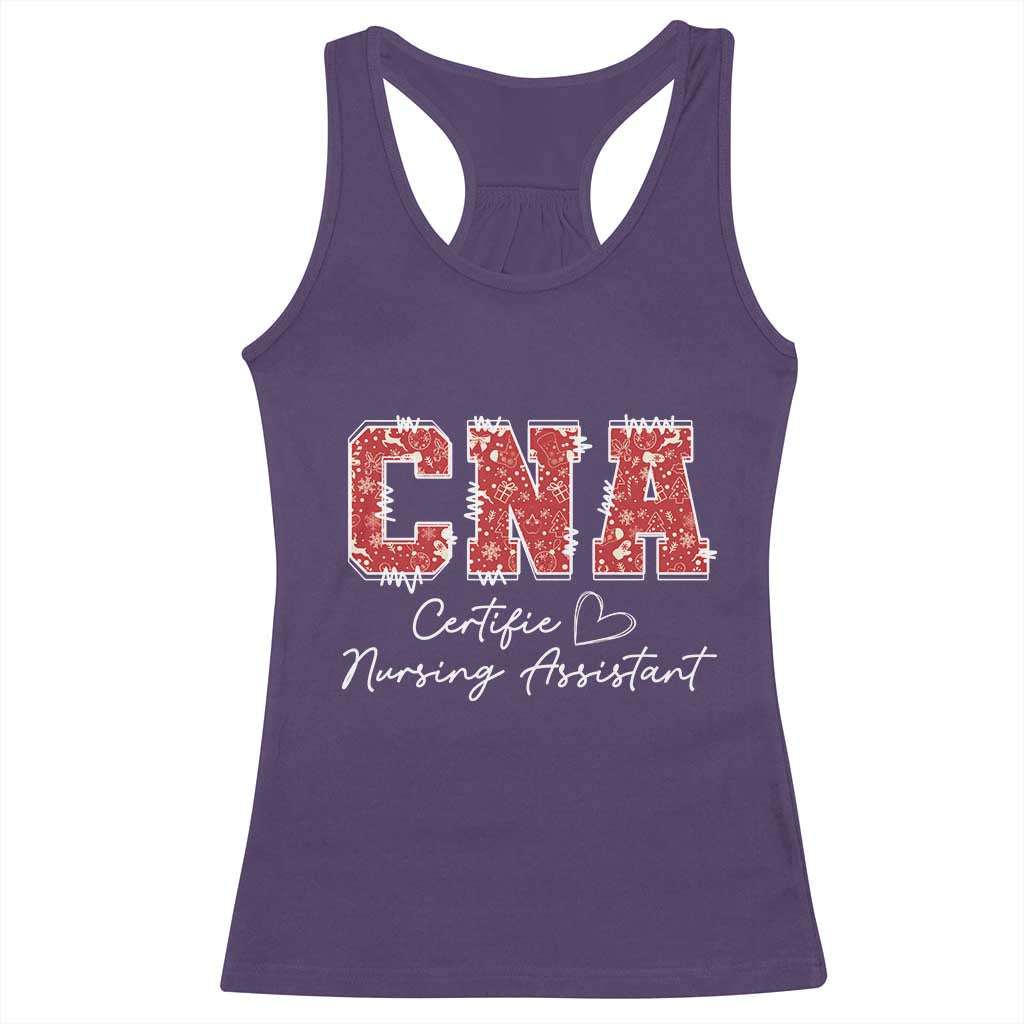 CNA Christmas Racerback Tank Top Certified Nursing Assistant Gift - Wonder Print Shop