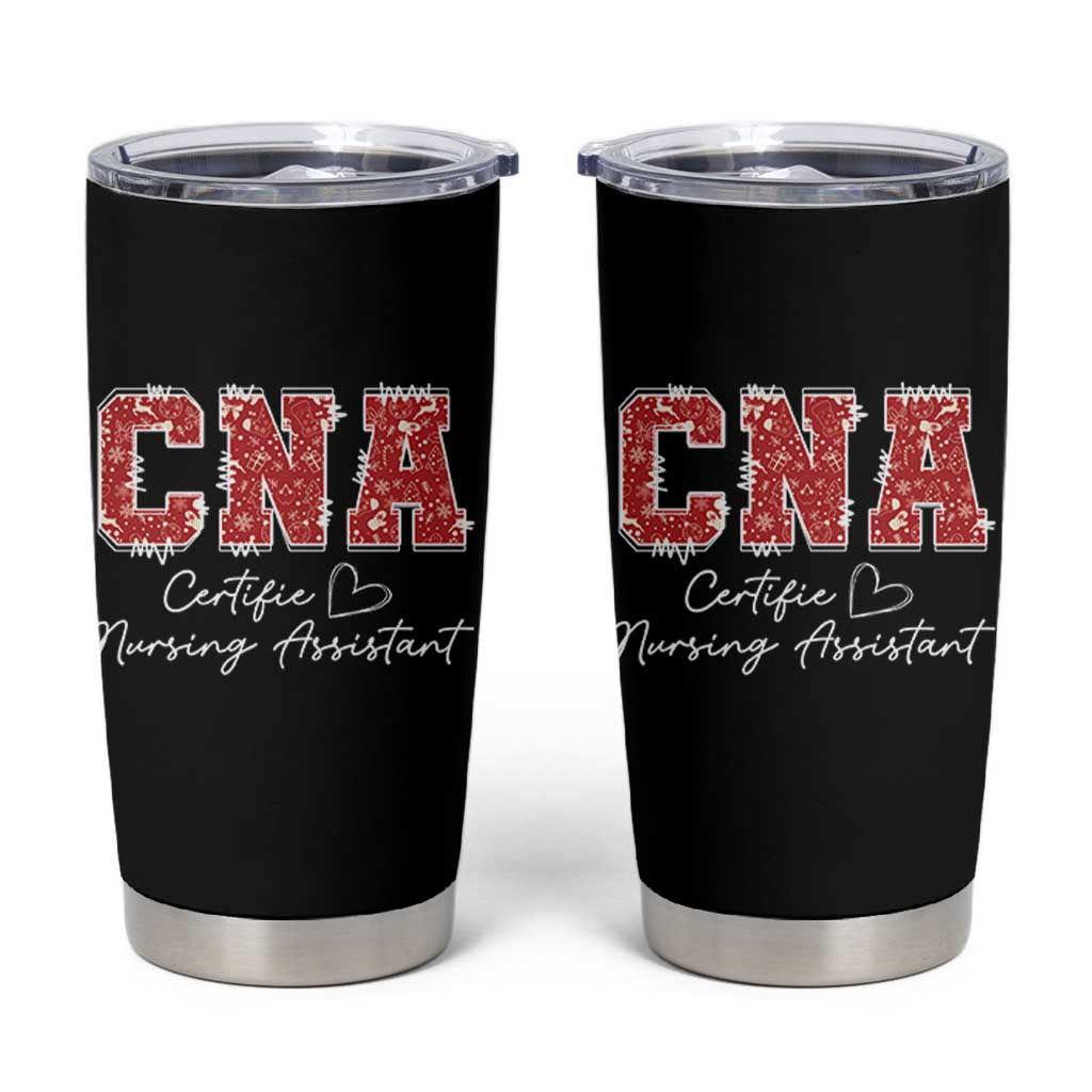 CNA Christmas Tumbler Cup Certified Nursing Assistant Gift - Wonder Print Shop