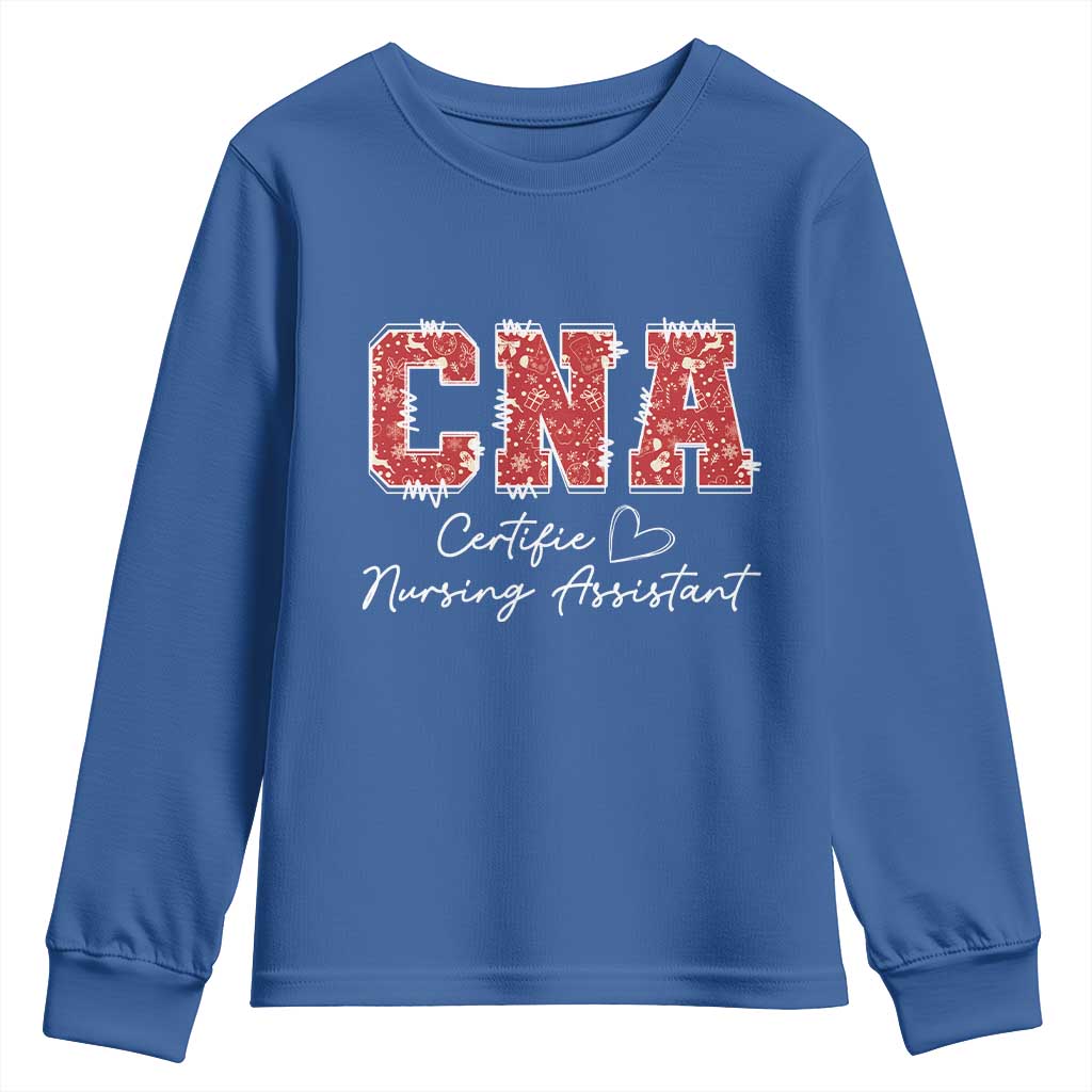 CNA Christmas Youth Sweatshirt Certified Nursing Assistant Gift - Wonder Print Shop