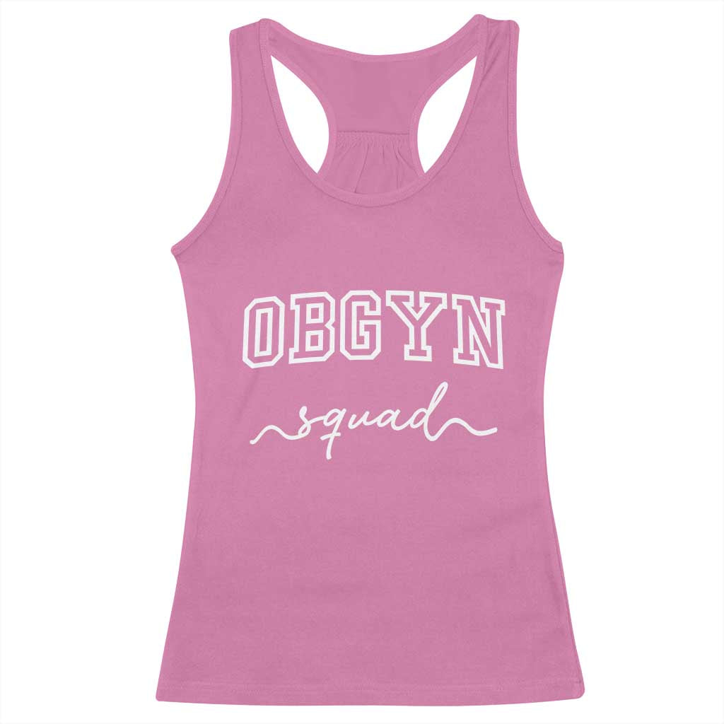 OBGYN Squad Racerback Tank Top Obstetrics And Gynecology Nurse - Wonder Print Shop