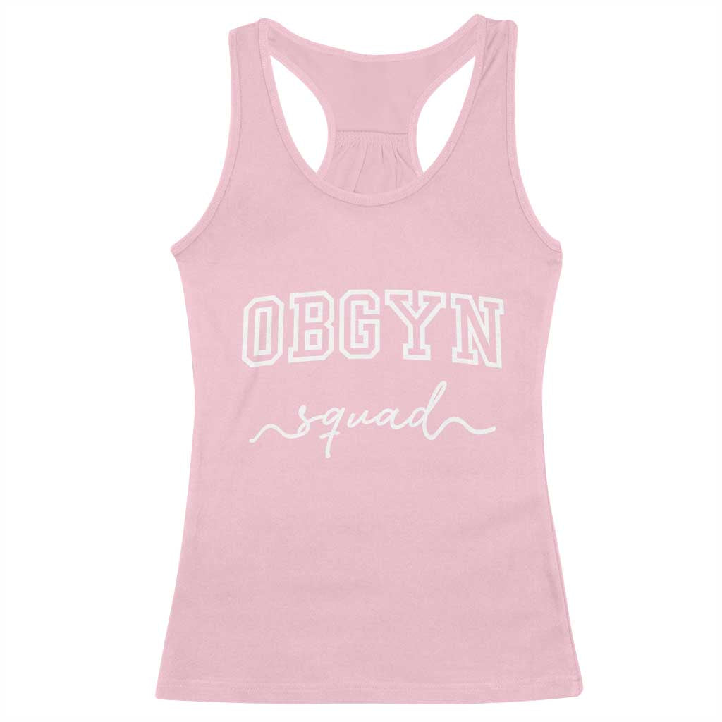 OBGYN Squad Racerback Tank Top Obstetrics And Gynecology Nurse - Wonder Print Shop