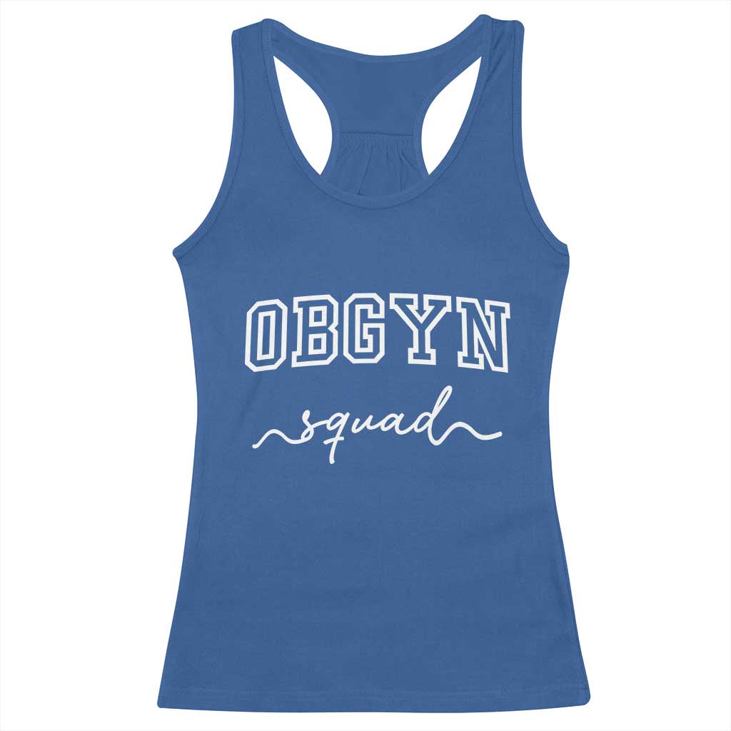 OBGYN Squad Racerback Tank Top Obstetrics And Gynecology Nurse - Wonder Print Shop