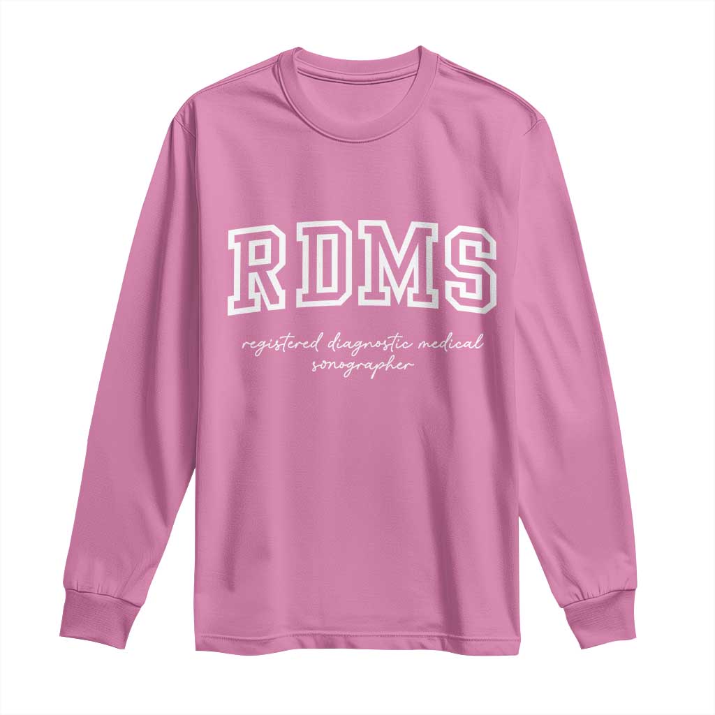 Sonographer Long Sleeve Shirt RDMS Ultrasound Tech Technologist Gift - Wonder Print Shop