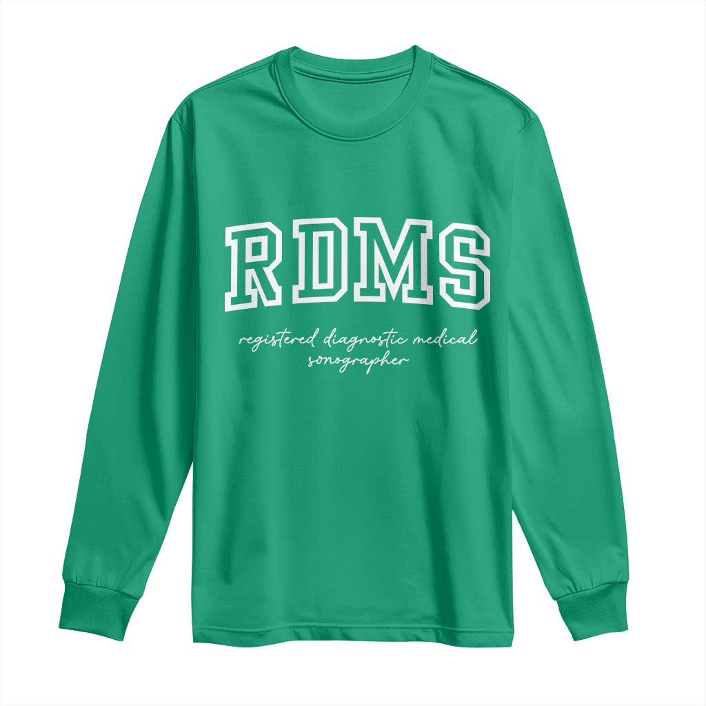 Sonographer Long Sleeve Shirt RDMS Ultrasound Tech Technologist Gift - Wonder Print Shop