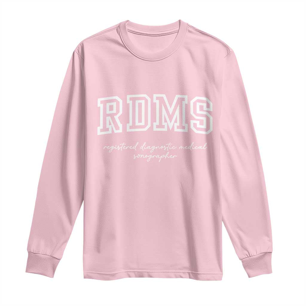 Sonographer Long Sleeve Shirt RDMS Ultrasound Tech Technologist Gift - Wonder Print Shop