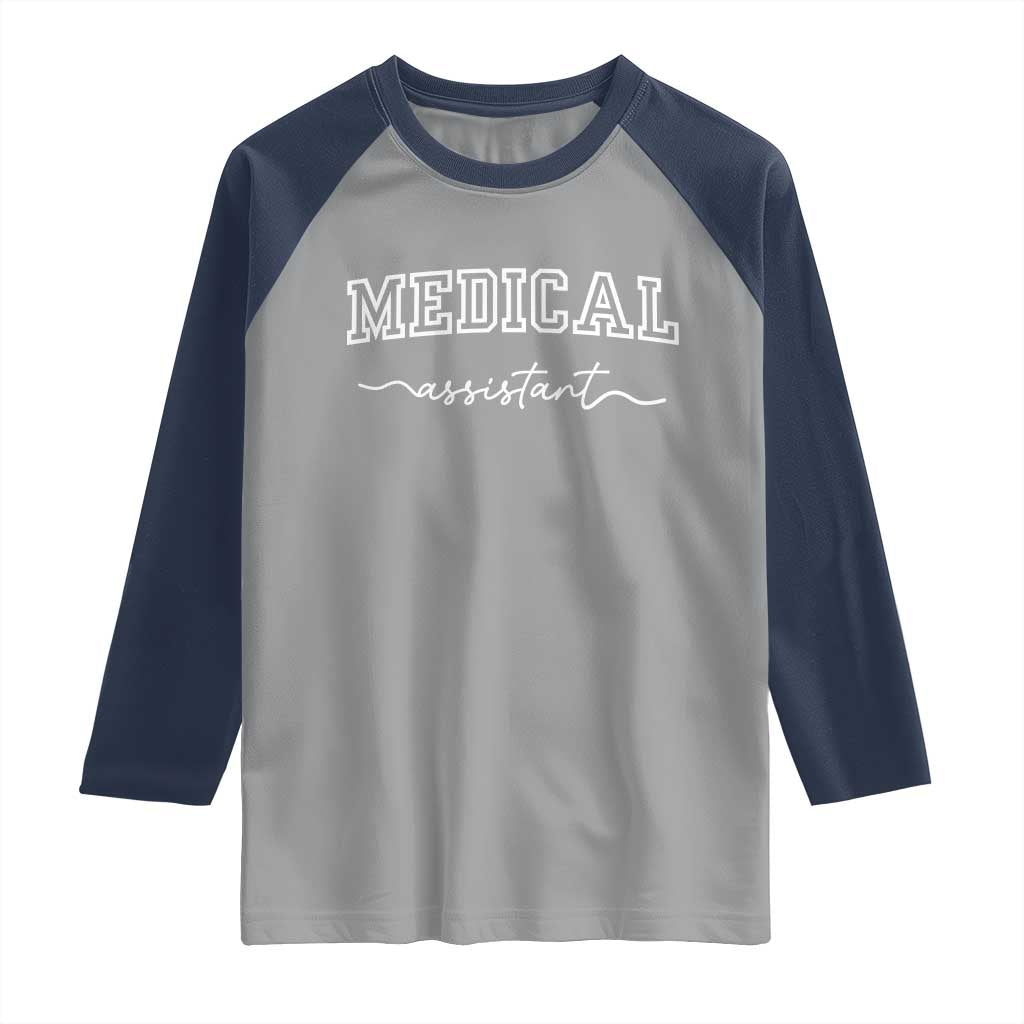 Medical Assistant Raglan Shirt MA Nurse Gift - Wonder Print Shop