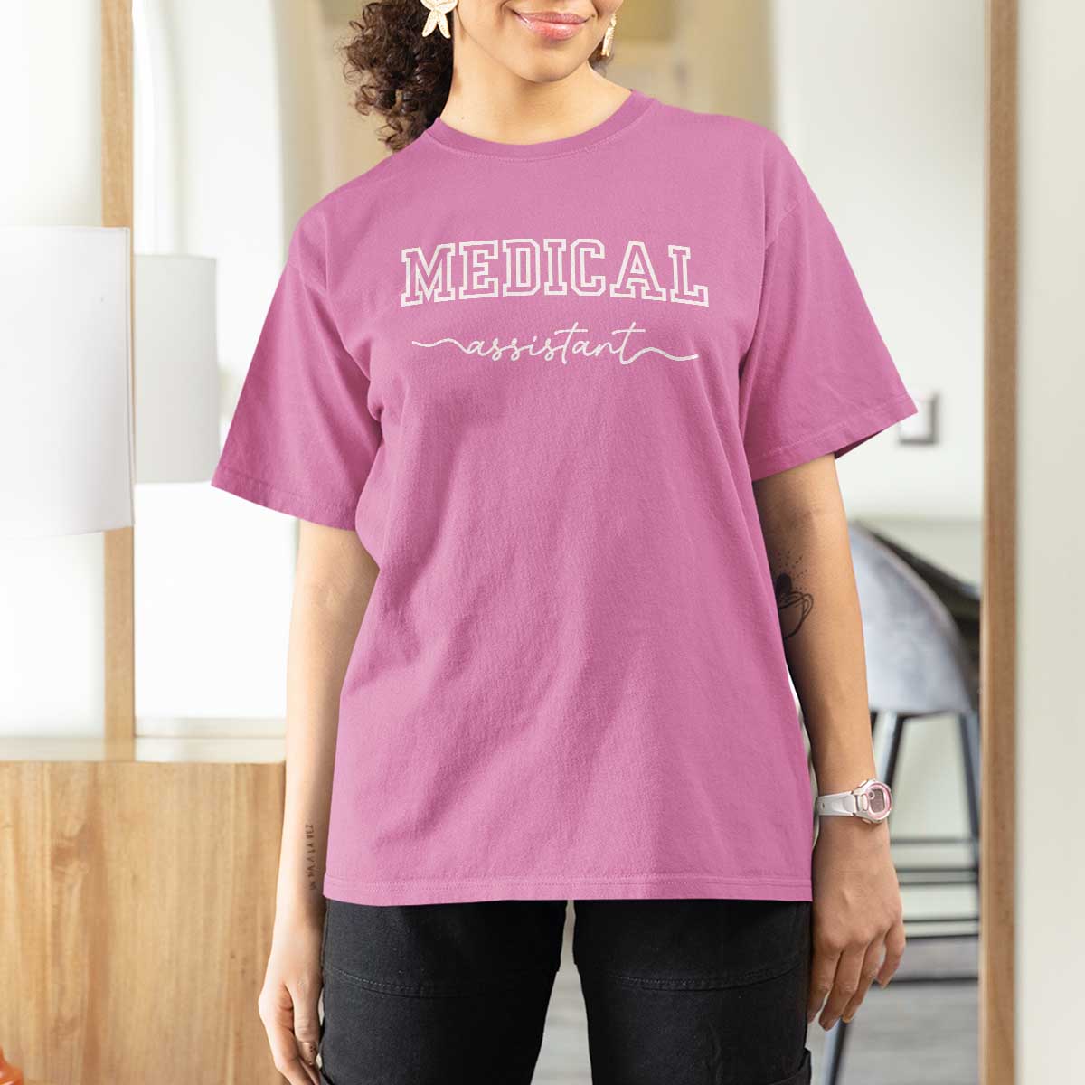 Medical Assistant T Shirt For Women MA Nurse Gift - Wonder Print Shop