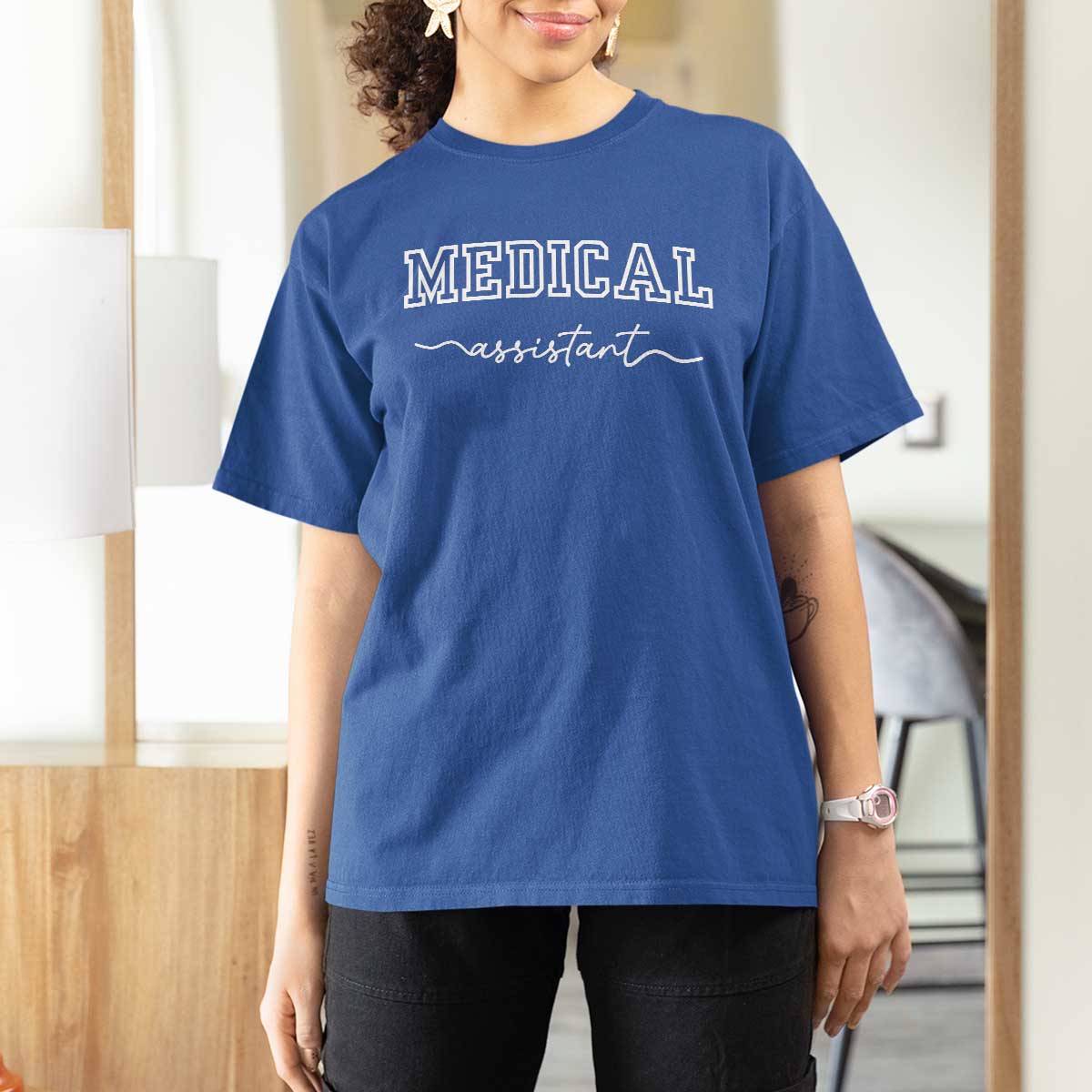 Medical Assistant T Shirt For Women MA Nurse Gift - Wonder Print Shop