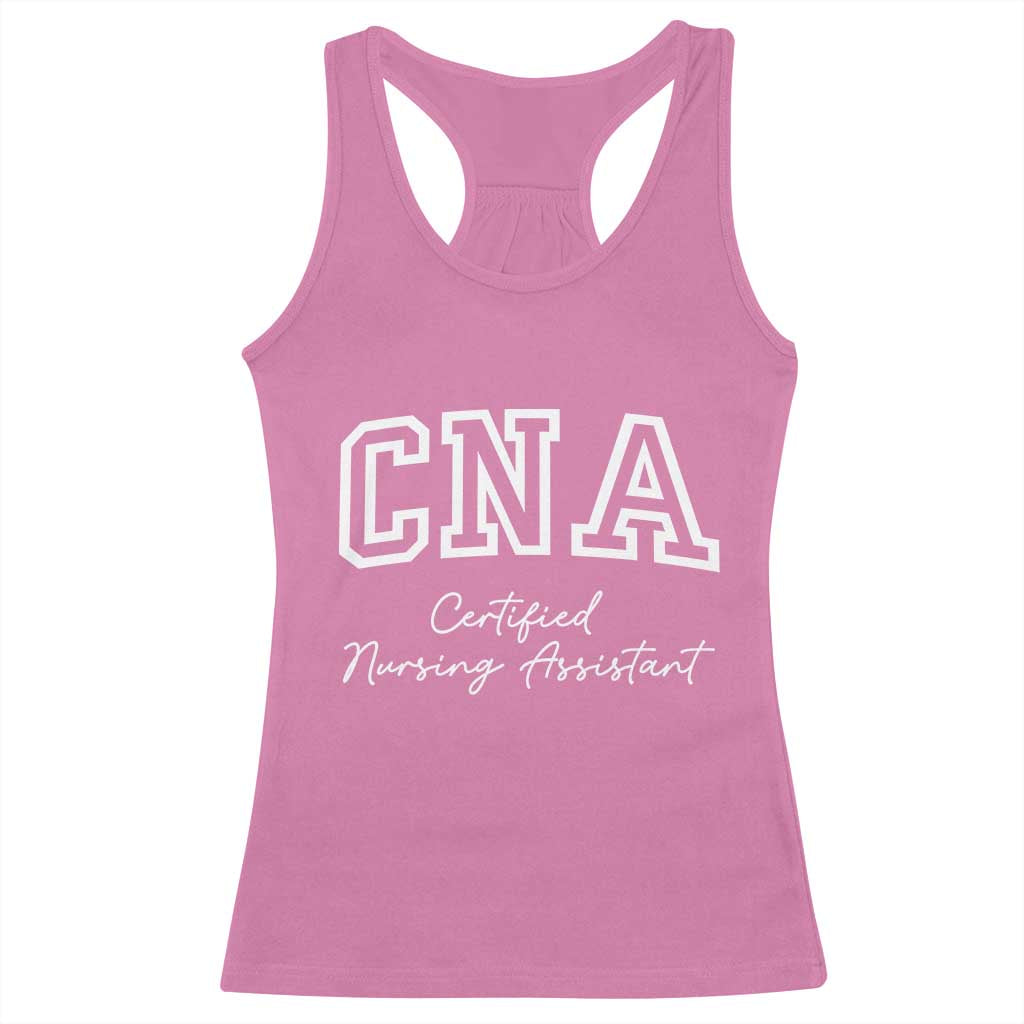 Certified Nursing Assistant Racerback Tank Top CNA Gift - Wonder Print Shop