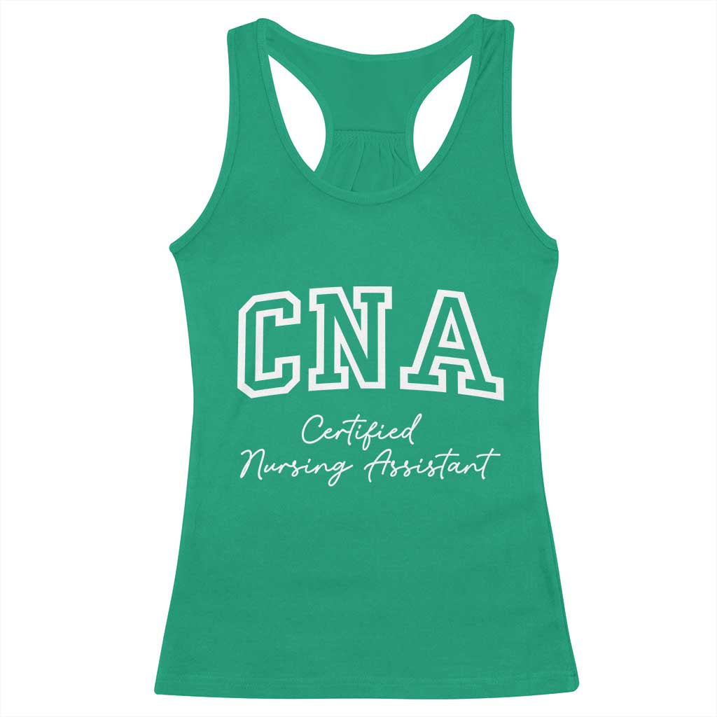 Certified Nursing Assistant Racerback Tank Top CNA Gift - Wonder Print Shop