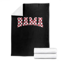 Vintage Bama Throw Blanket Retro Checkered Varsity Alabama Lover AL State - Wonder Print Shop