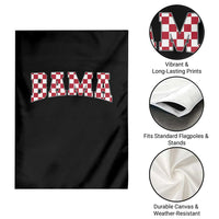 Vintage Bama Garden Flag Retro Checkered Varsity Alabama Lover AL State - Wonder Print Shop