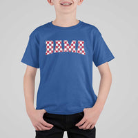 Vintage Bama T Shirt For Kid Retro Checkered Varsity Alabama Lover AL State - Wonder Print Shop