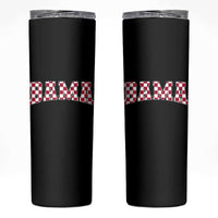 Vintage Bama Skinny Tumbler Retro Checkered Varsity Alabama Lover AL State - Wonder Print Shop