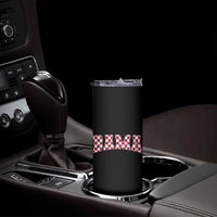 Vintage Bama Skinny Tumbler Retro Checkered Varsity Alabama Lover AL State - Wonder Print Shop