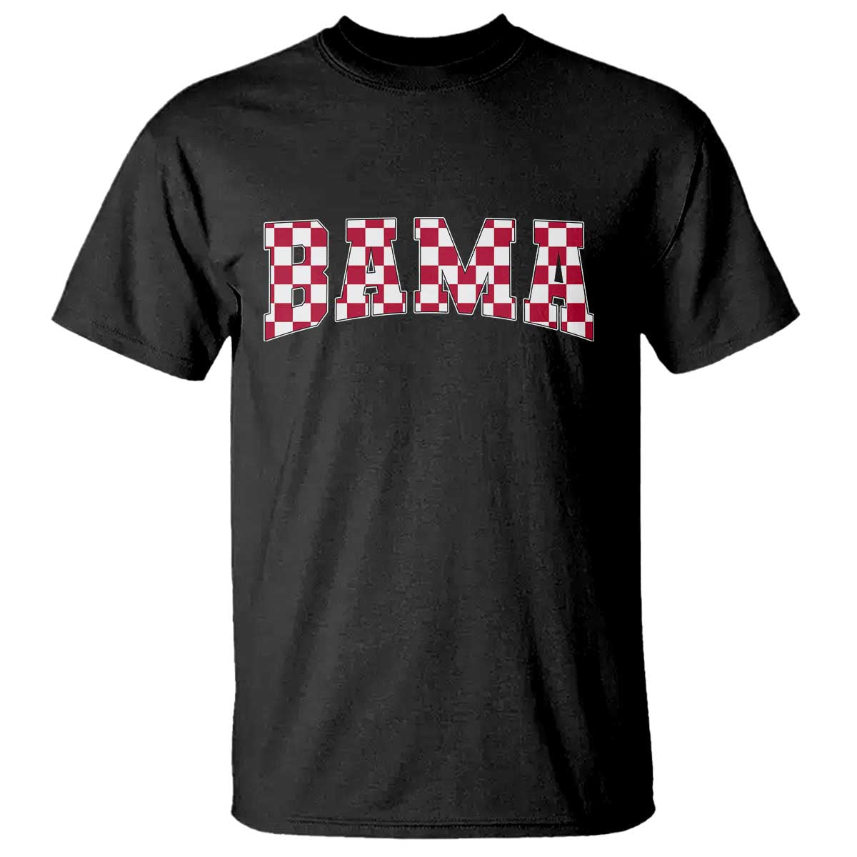 Vintage Bama T Shirt Retro Checkered Varsity Alabama Lover AL State - Wonder Print Shop