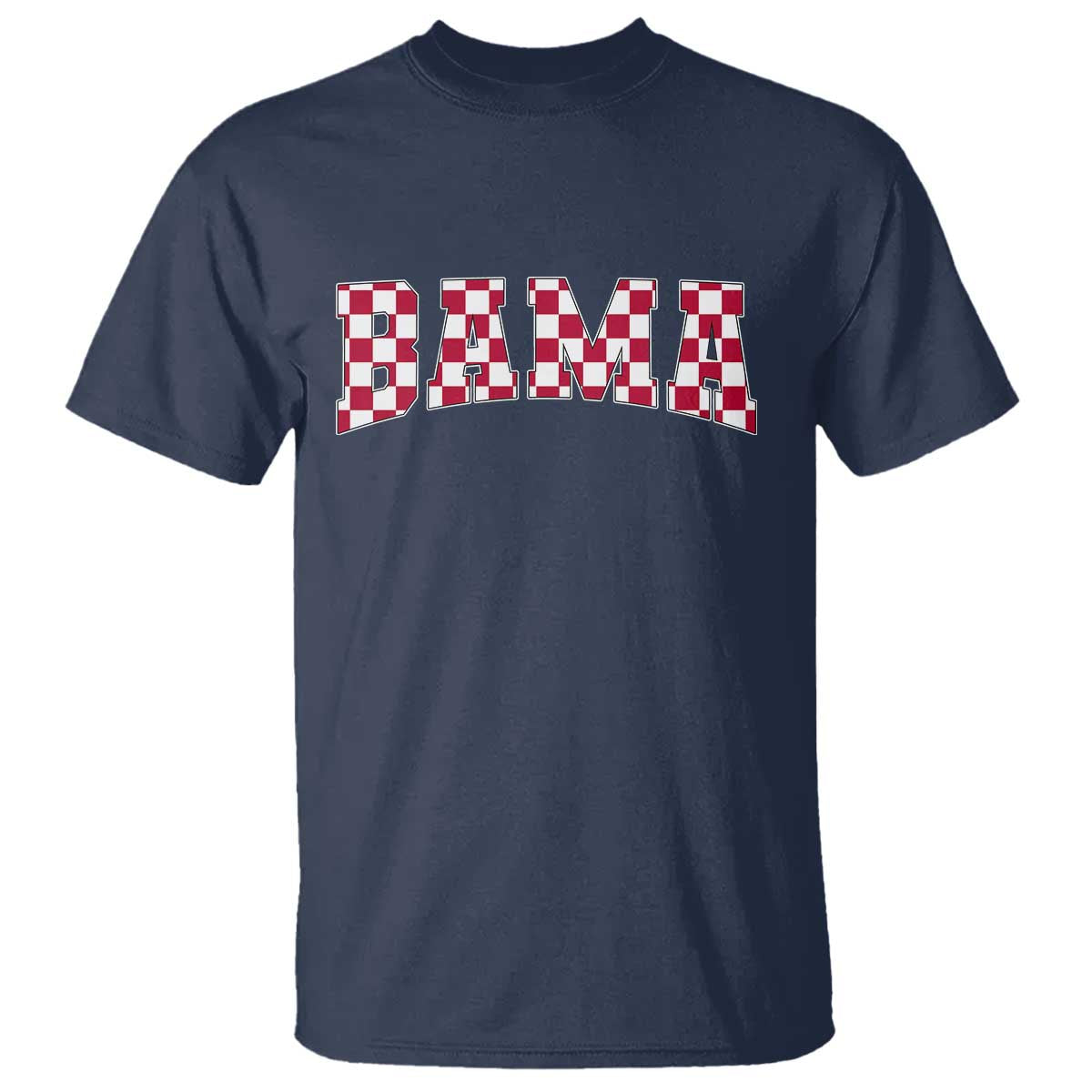 Vintage Bama T Shirt Retro Checkered Varsity Alabama Lover AL State - Wonder Print Shop