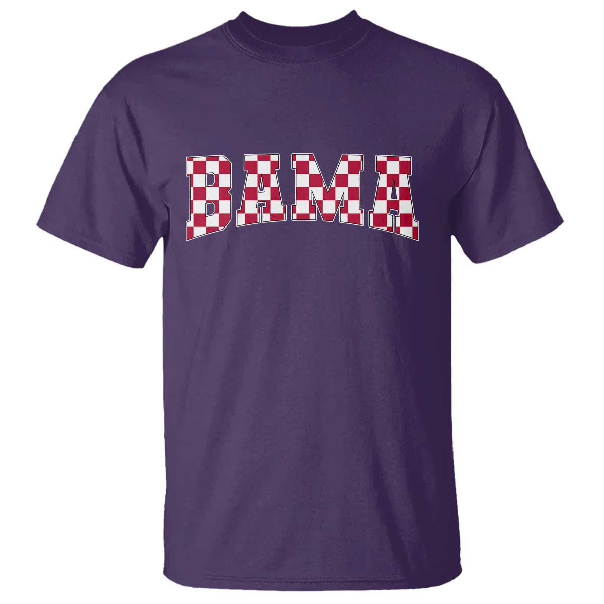 Vintage Bama T Shirt Retro Checkered Varsity Alabama Lover AL State - Wonder Print Shop