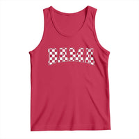 Vintage Bama Tank Top Retro Checkered Varsity Alabama Lover AL State - Wonder Print Shop