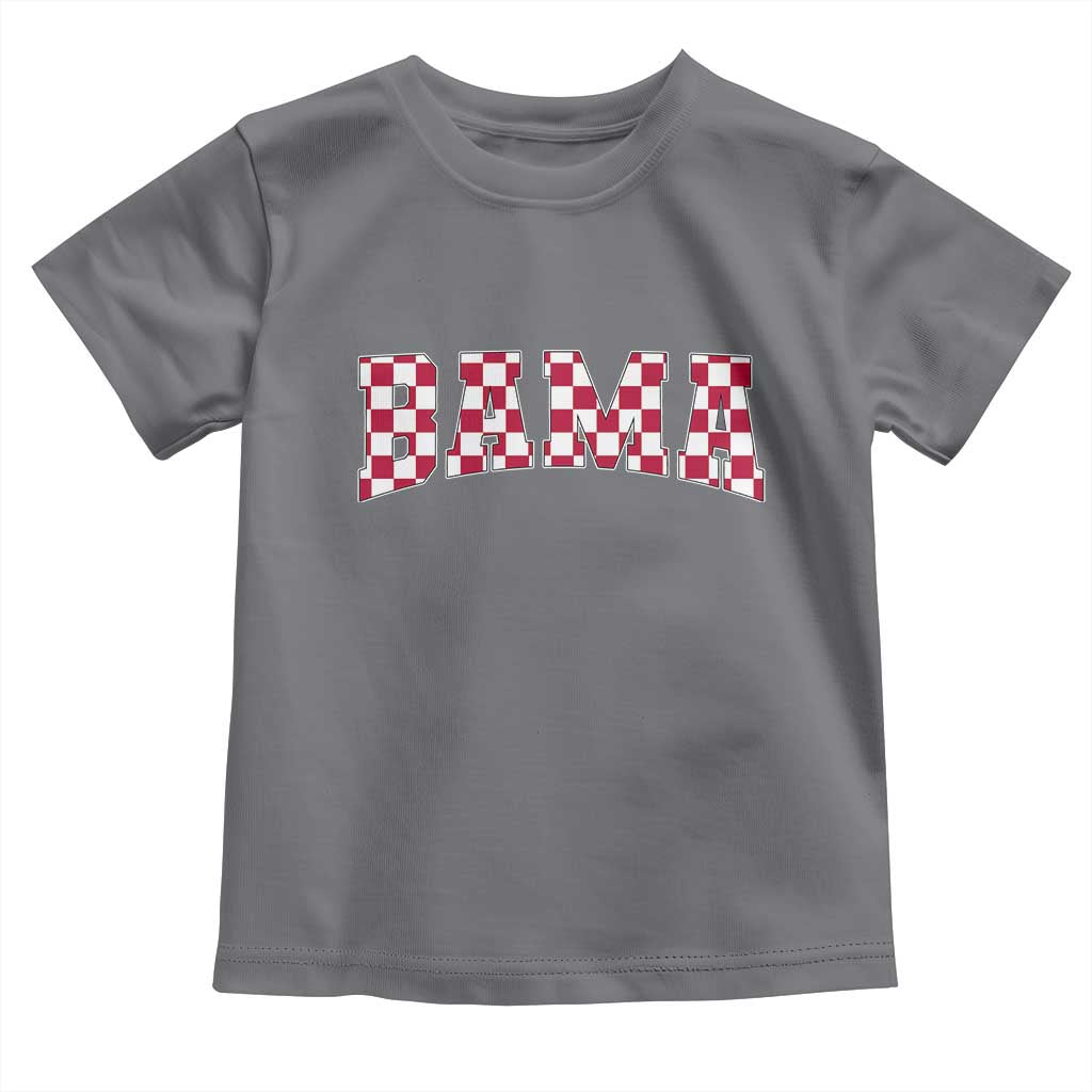 Vintage Bama Toddler T Shirt Retro Checkered Varsity Alabama Lover AL State - Wonder Print Shop