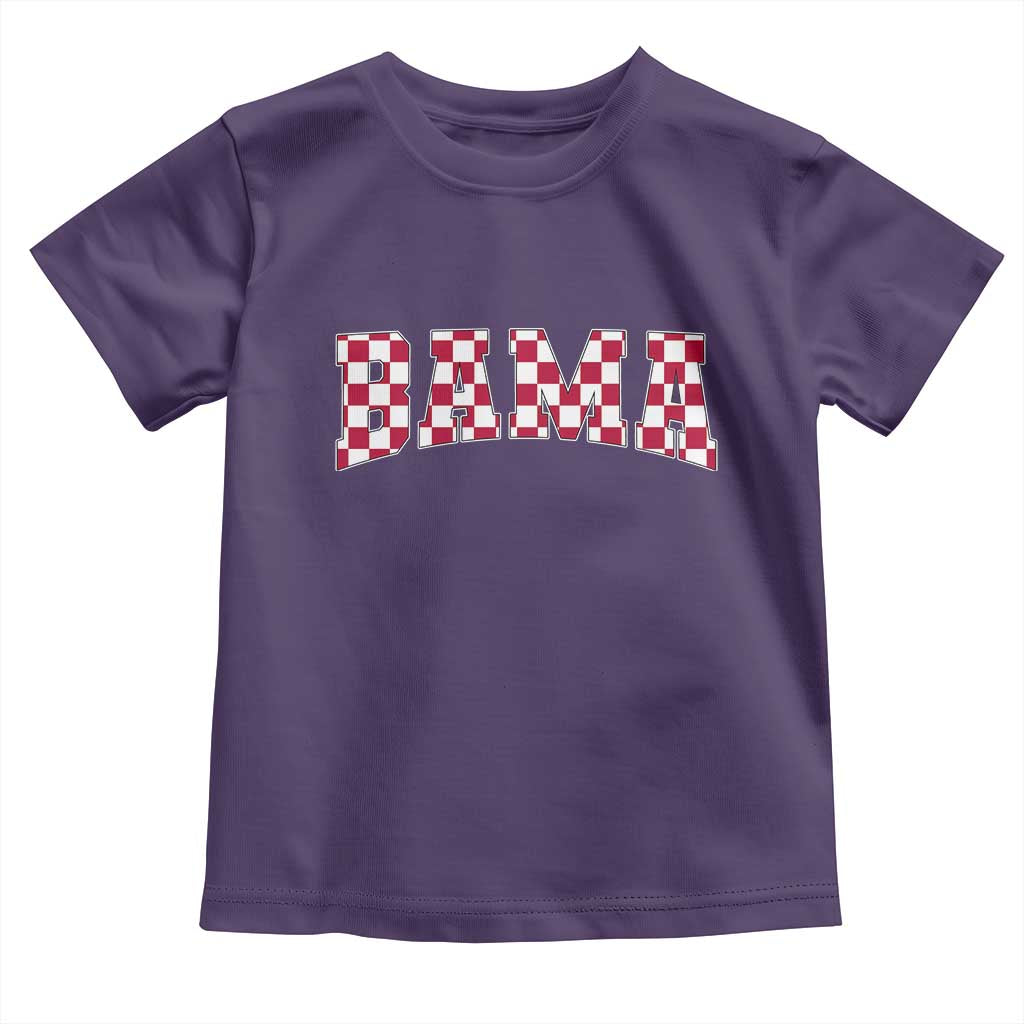 Vintage Bama Toddler T Shirt Retro Checkered Varsity Alabama Lover AL State - Wonder Print Shop