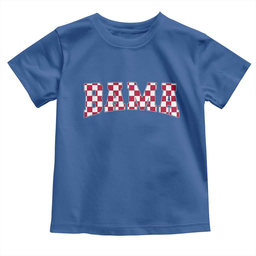 Vintage Bama Toddler T Shirt Retro Checkered Varsity Alabama Lover AL State - Wonder Print Shop