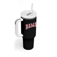 Vintage Bama Tumbler With Handle Retro Checkered Varsity Alabama Lover AL State - Wonder Print Shop