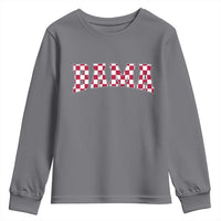 Vintage Bama Youth Sweatshirt Retro Checkered Varsity Alabama Lover AL State - Wonder Print Shop