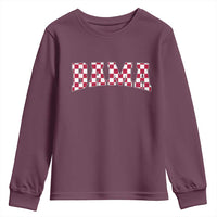 Vintage Bama Youth Sweatshirt Retro Checkered Varsity Alabama Lover AL State - Wonder Print Shop