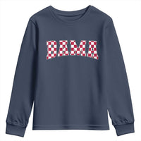 Vintage Bama Youth Sweatshirt Retro Checkered Varsity Alabama Lover AL State - Wonder Print Shop