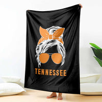 Tennessee Fan Throw Blanket Volunteers College Football Lover Game Day Messy Bun - Wonder Print Shop