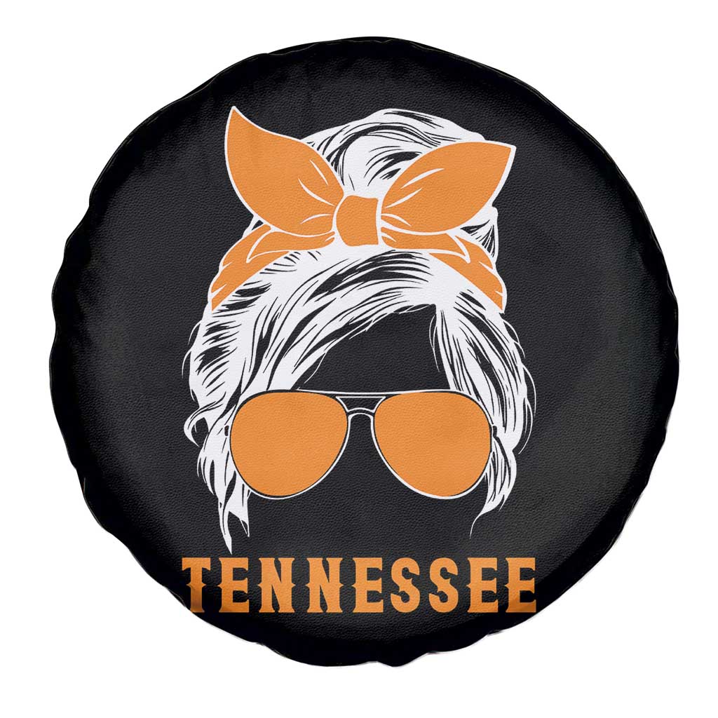 Tennessee Fan Spare Tire Cover Volunteers College Football Lover Game Day Messy Bun - Wonder Print Shop