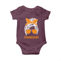 Tennessee Fan Baby Onesie Volunteers College Football Lover Game Day Messy Bun - Wonder Print Shop