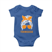 Tennessee Fan Baby Onesie Volunteers College Football Lover Game Day Messy Bun - Wonder Print Shop