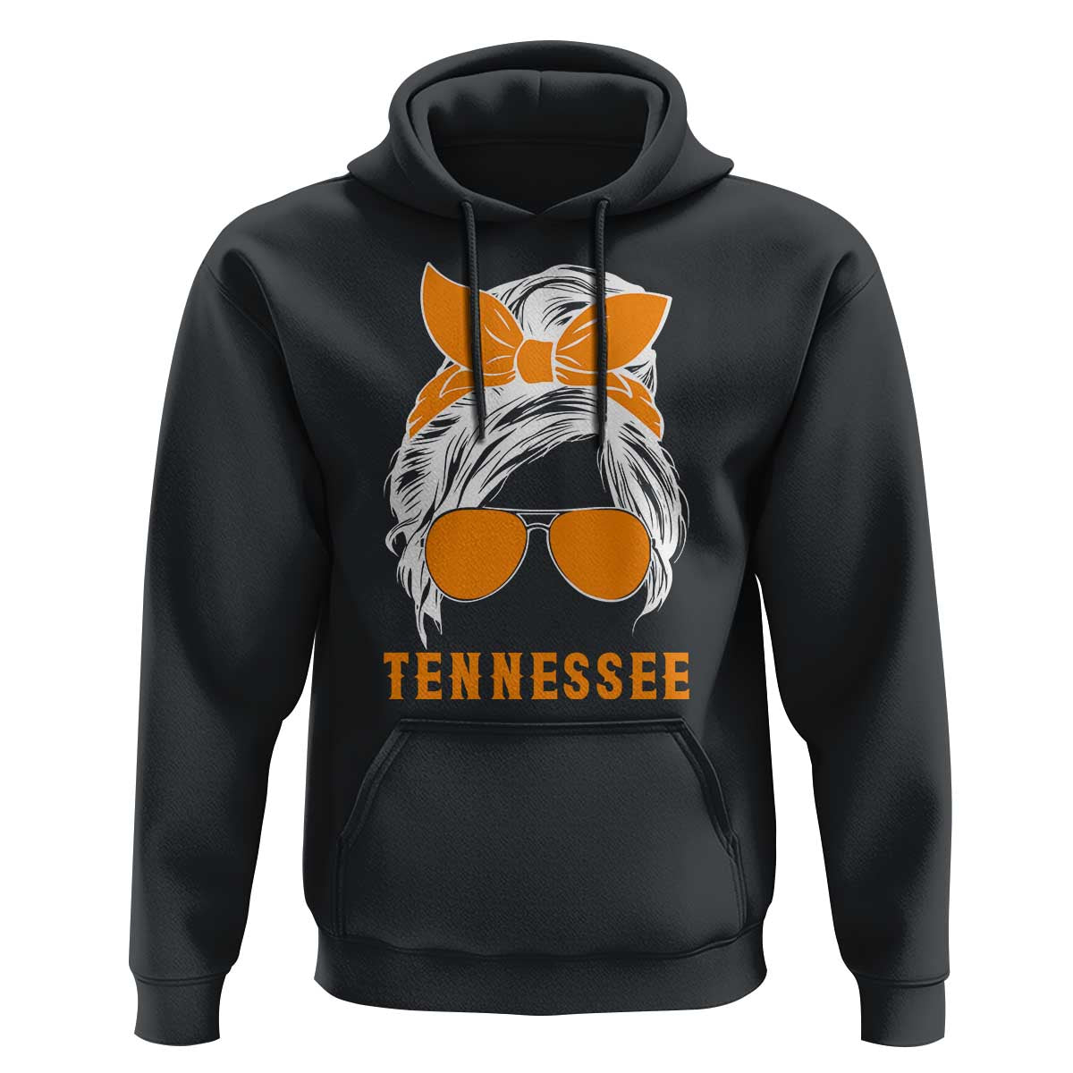 Tennessee Fan Hoodie Volunteers College Football Lover Game Day Messy Bun - Wonder Print Shop